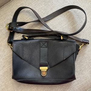 Madewell Black Leather Crossbody Bag